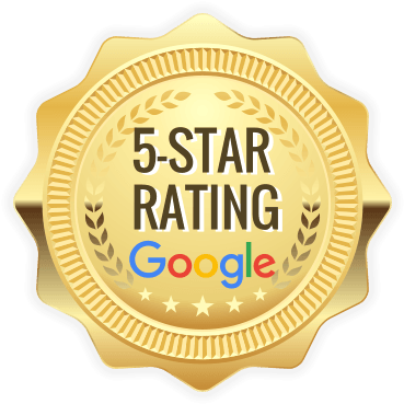 Google five‑star review badge